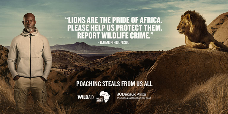WildAid_Djimon_Hounsou_Lion_Billboard